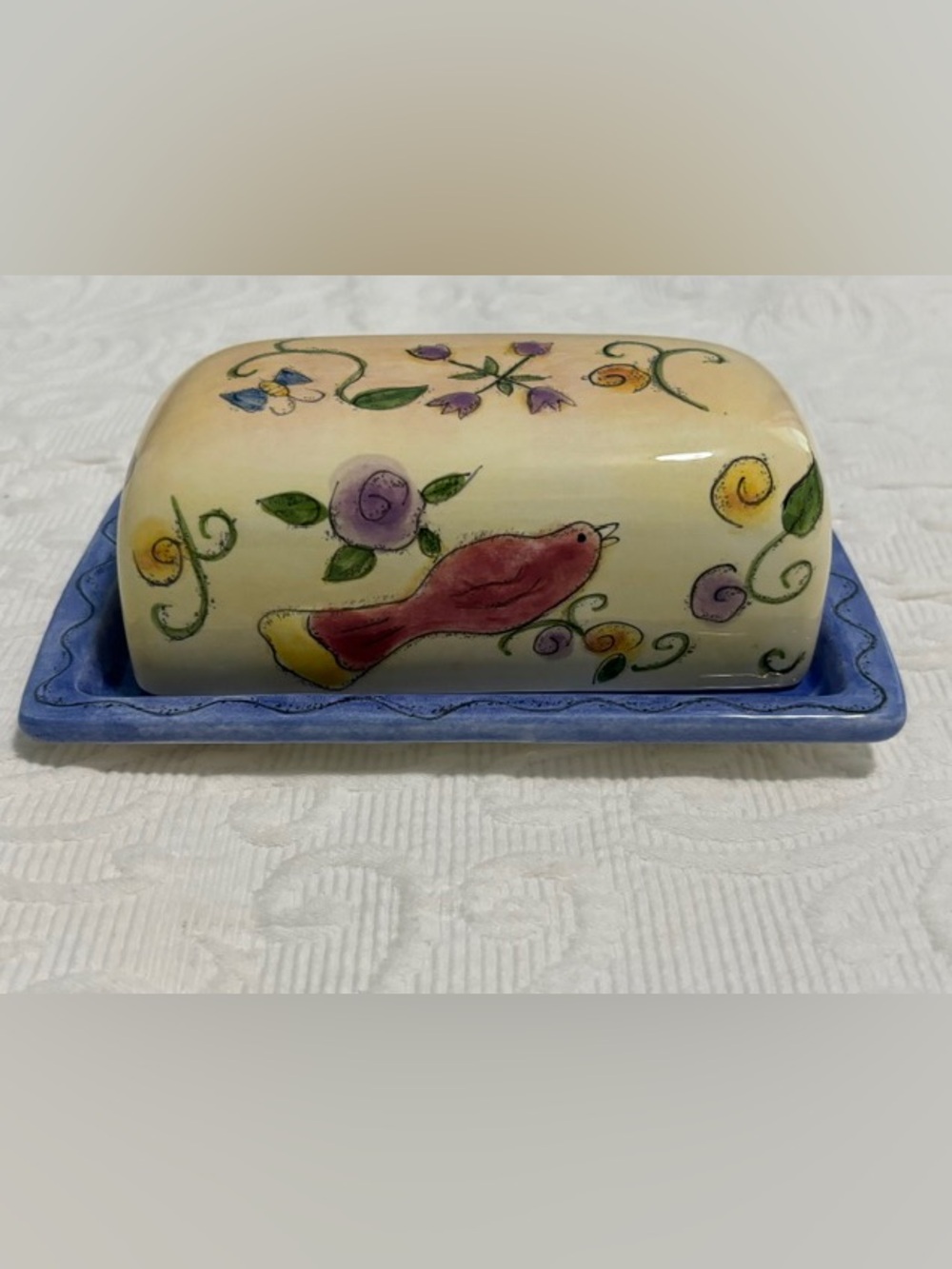 Covered Butter Dish & Salt & Pepper Shakers - “Birds and the Bees” By Sango - Picture 2 of 9